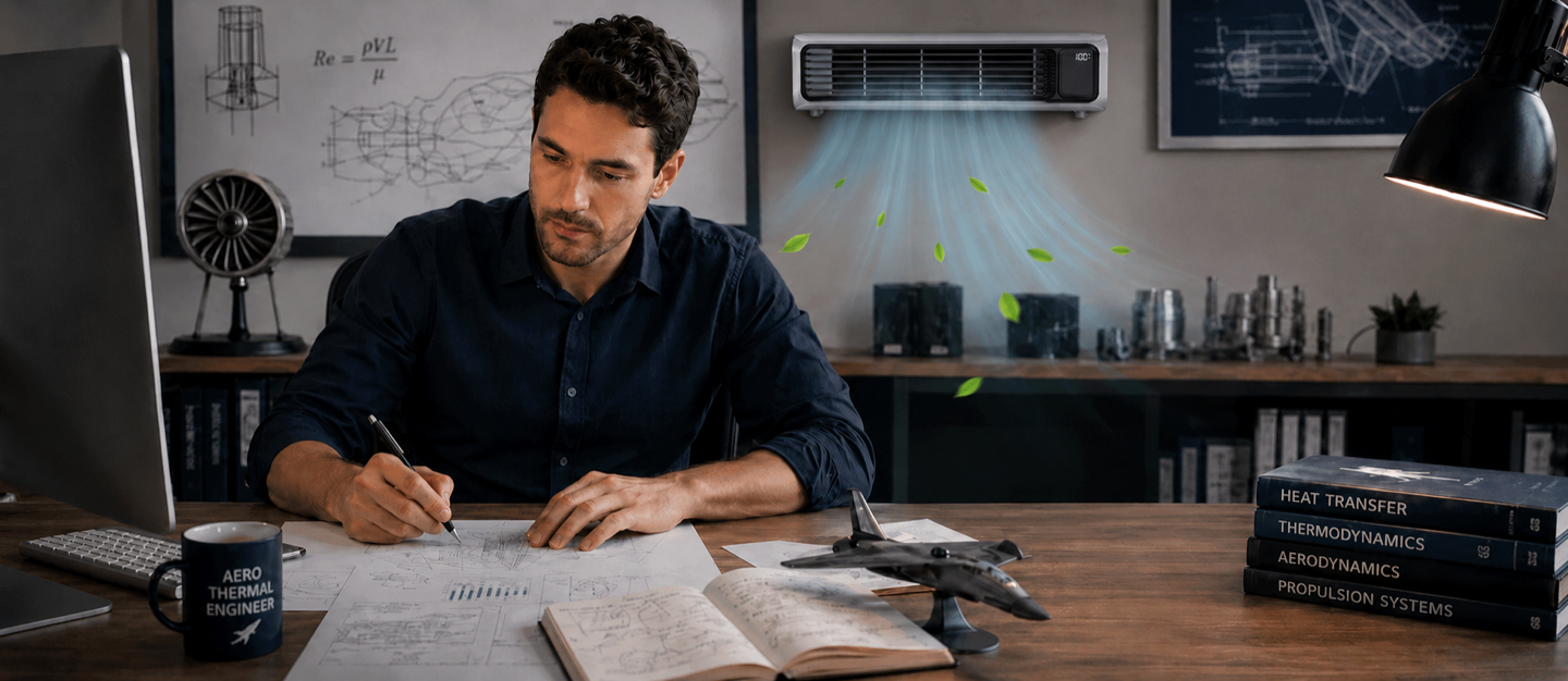 AirZuma inventor and portable cooling unit